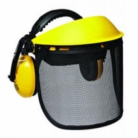 Head protection Safety face-shield with hearing protection ear-muff