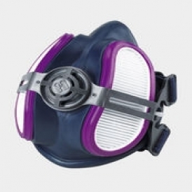 Twin filter half-mask respirator