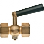 Brass plug valve for pressure gauge