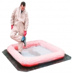 Inflatable decontamination shower