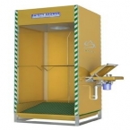 Safety shower booth