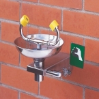 Wall mount safety eyewash station